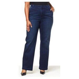 DG2 by Diane Gilman Virtual Stretch Denim Wide-Leg Jean 811-528 Indigo 10P